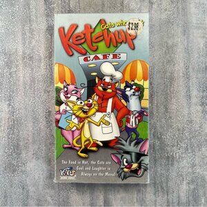 Vintage 1997 Ketchup Cafe Cats Who Cook VHS Tape Rare Cartoon